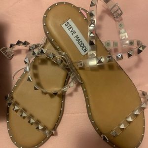 Steve Madden studded clear sandals